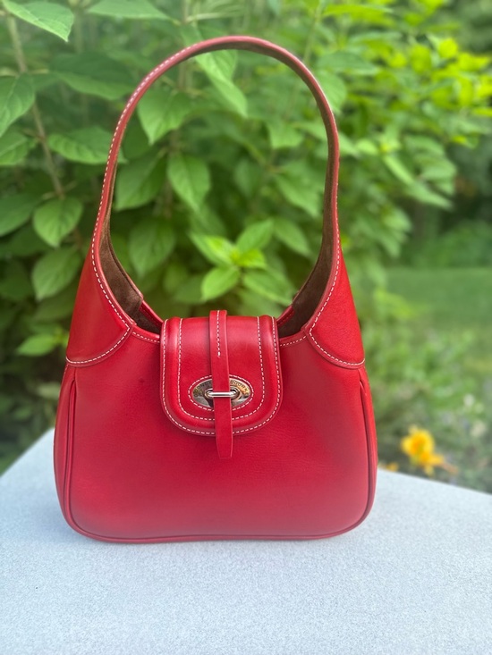 Dooney & Bourke Handbags - Dooney & Bourke Red Florentine Toscana Hobo Bag